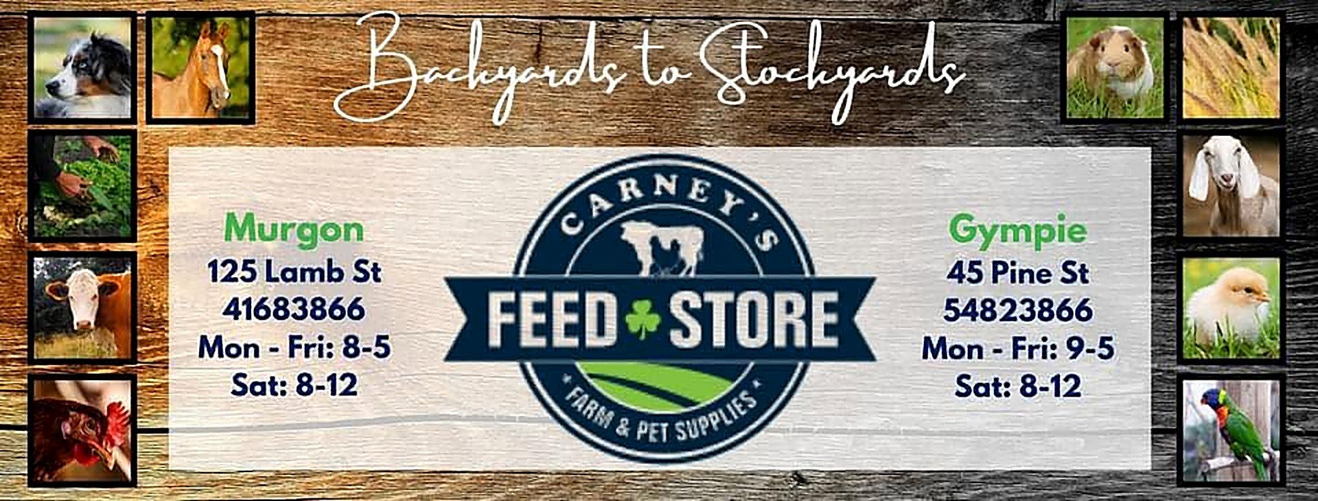 Carney's Feed Store — backyard to stockyards