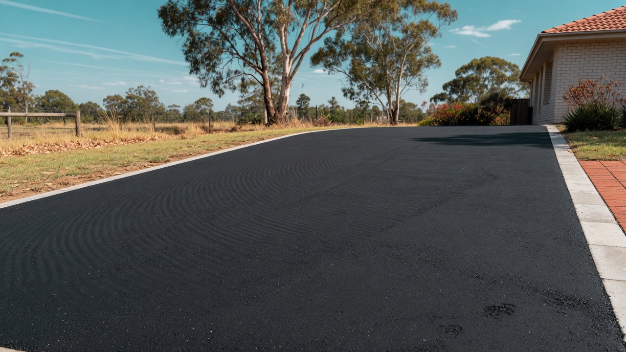 Fresh asphalt driveway with clean edges — Dynamic Road Services