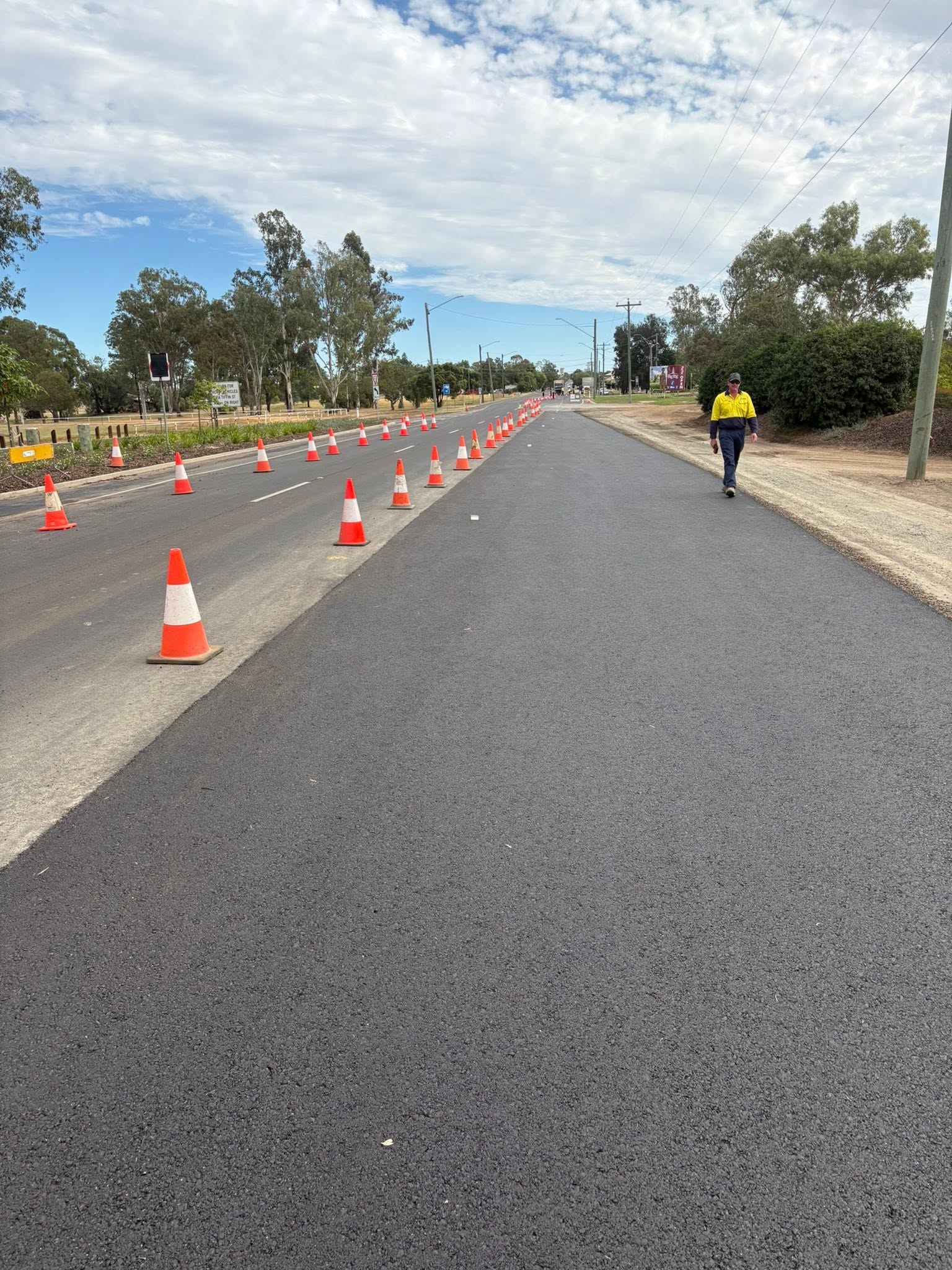 Road asphalt works